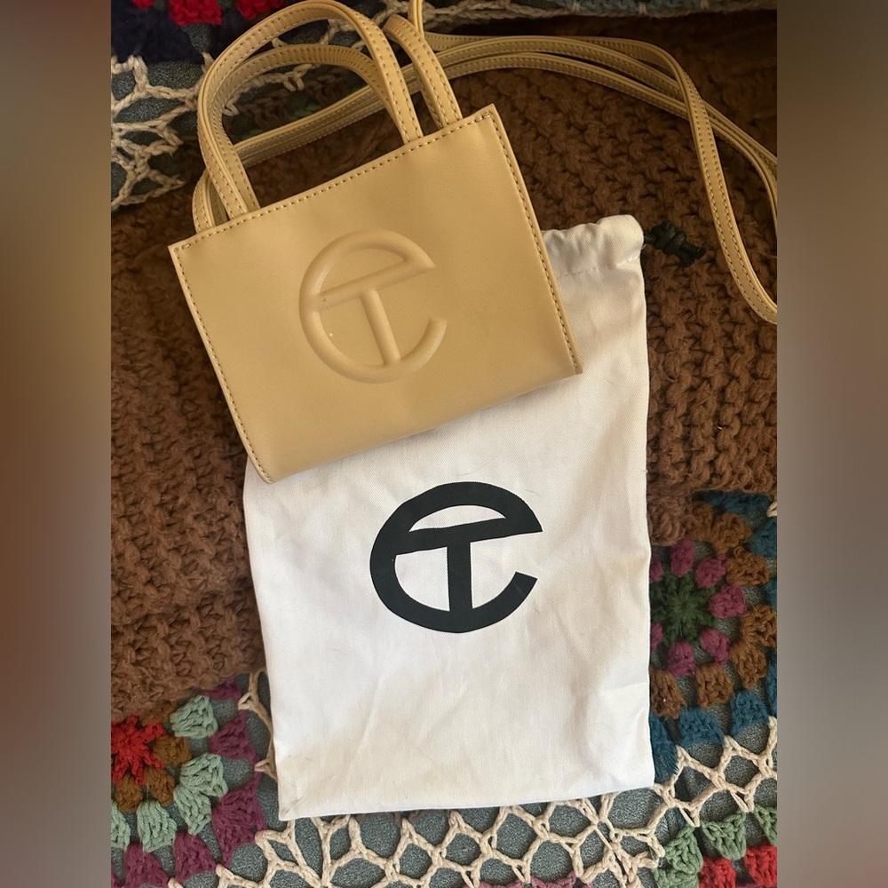 Telfar Leather Small Shopping Bag Cream (LIKE NEW!)